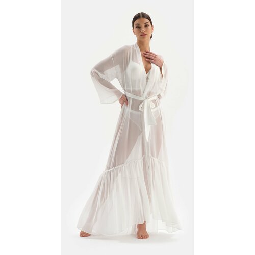 Dagi White Lace Detailed Dressing Gown Cene