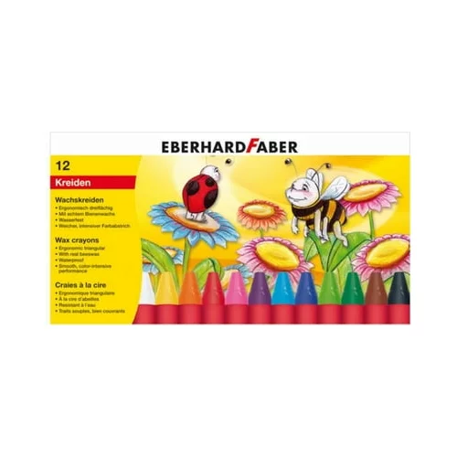 Eberhard Faber Voščene barvice tristranske 12 kosov