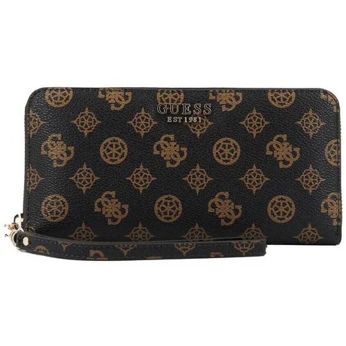 Guess Denarnice LAUREL SLG LARGE ZIP Kostanjeva