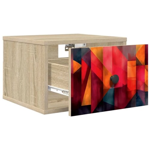  Wall-mounted noćni ormarić HEESCH Hrast sonoma 36 x 33 x 25 cm - Hrast sonoma Tiskanje boja 1 Slike