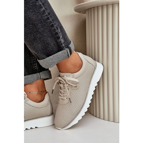 S. BARSKI Leather Sports Shoes On Platform With Glitter D&A Cene