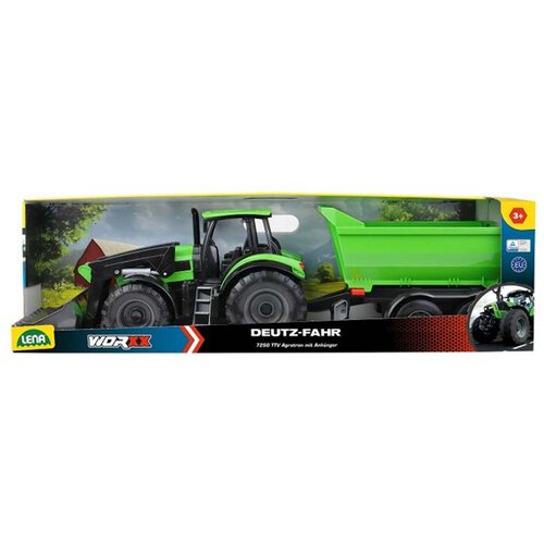 Lena LENA: Worxx Deutz-Fahr Agrotron 7250 TTV traktor s prikolicom u kutiji 74 cm Cene
