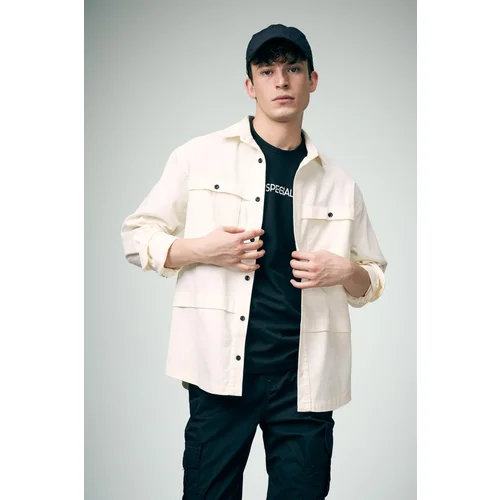 Defacto Relax Fit Cotton Long Sleeve Shirt Jacket