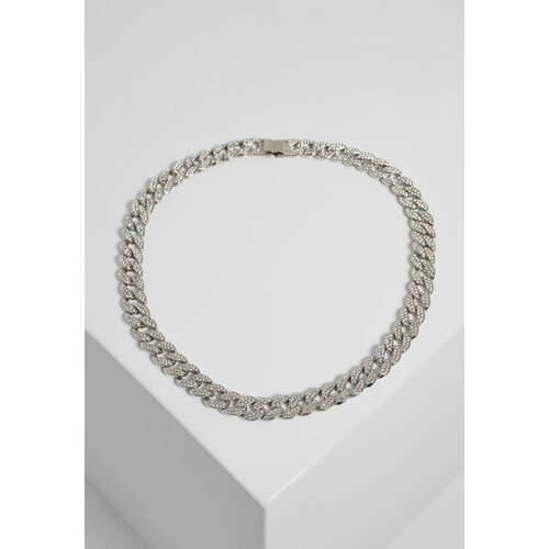 Urban Classics Heavy Necklace With Stones Silver Slike