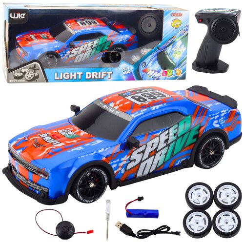  Auto na daljinsko upravljanje Drift Speed Drive - crveno/plavi Slike