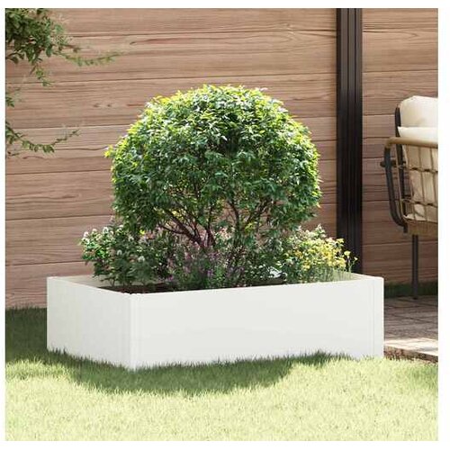 VidaXL Ograda oko Travnjaka 100 x 60 x 35 cm Čelik Bijela - Bijela 100 x 60 x 35 cm 1 Slike