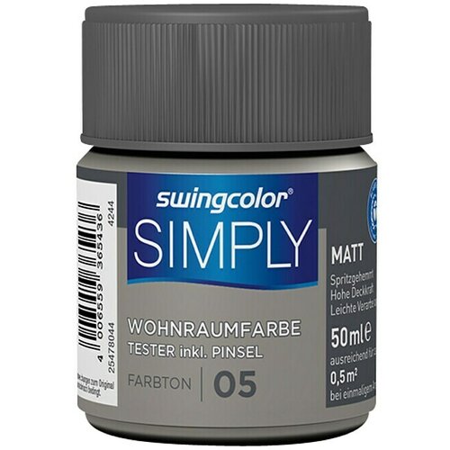 SWINGCOLOR NOTRANJA DISPERZIJSKA BARVA SIMPLY ŠT.05 (50 ml, sivo rjava) Cene