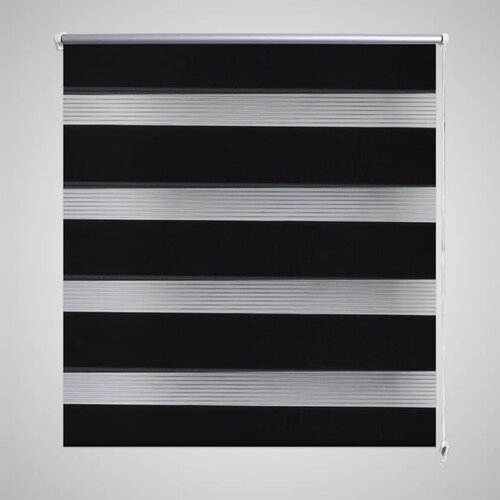 VidaXL Rolo crne zavjese sa zebrastim linijama 120 x 230 cm Slike