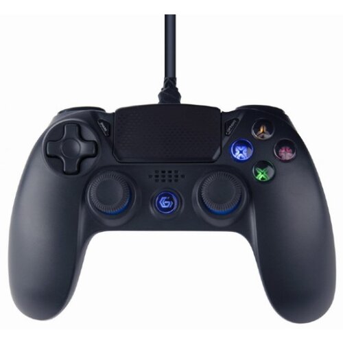 Gembird USB 2.0 analog vibration gamepad, PlayStation 4 / PC, 3m black Cene