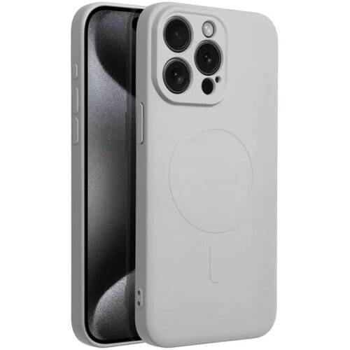 Silicone Mag Cover compatible with MagSafe maska za IPHONE 15 PRO MAX titanium Cene
