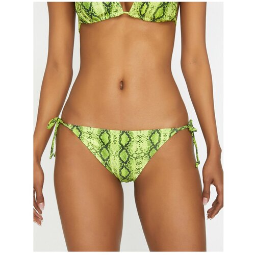 Koton Women&amp;#039;s Green Snakeskin Pattern Bikini Bottoms Slike
