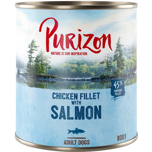 Purizon Varčno pakiranje 12 x 800 g - brez žit - Losos s špinačo & kokosom Cene