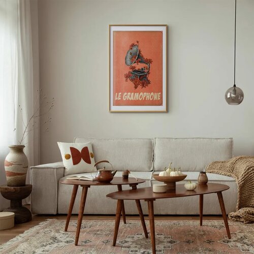  Plakat - Gramophone 21x30 Zlatni okvir s margom Slike