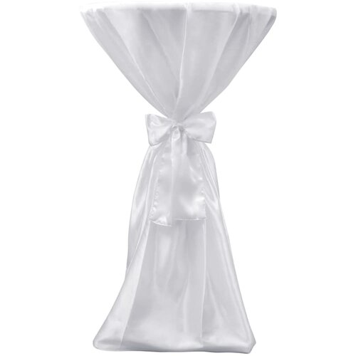 Maison Chic Prevleka za zunanjo pohi&amp;scaron;tvo - Pregrinjalo za Mizo 70 cm Bele Barve s Trakom 2 kosa, (21795724) Slike