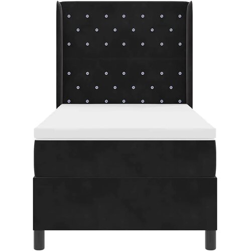 Box spring krevet s madracem Crna 100 x 200 cm Bar&amp;scaron;un - Crna 100 x 200 cm Kristal s dugmadima Slike