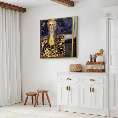  Slika - Gustav Klimt &amp;ndash; Pallas Athene 60x60 U prirodnom drvenom okviru Slike