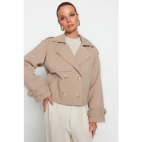 Trendyol Coat - Brown - Double-breasted