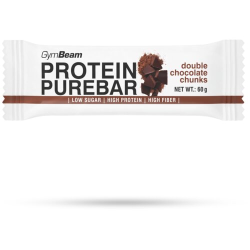 GymBeam Proteinska čokoladica Protein PureBar 60 г дупли комади чоколаде Slike