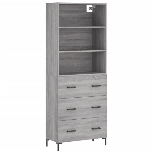 Maison Chic Visoka Komoda - Predalnik siva sonoma 69,5x34x180 cm inženirski les, (21720409) Cene
