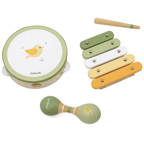 Viga PolarB set drvenih glazbala s pticom, 3 instrumenta Slike