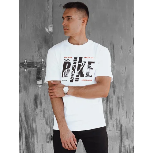 DStreet white men's t-shirt with print