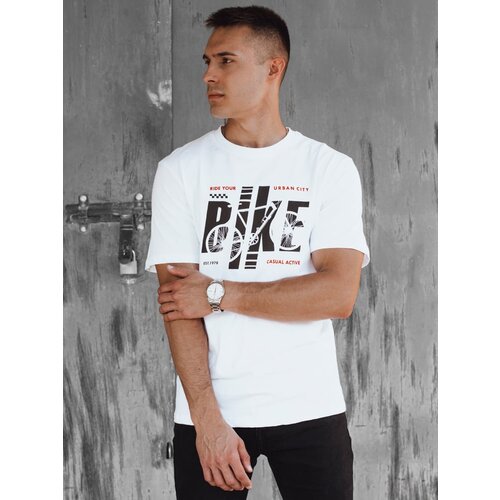 DStreet white men&amp;#039;s t-shirt with print Slike