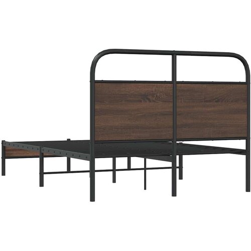 VidaXL Okvir kreveta bez madraca smeđa boja hrasta 140x200 cm drveni Slike