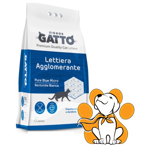 Signor Gatto Pure Blue Micro 5l, Posip Bele Boje, Obogacen Plavim Granulama Cene