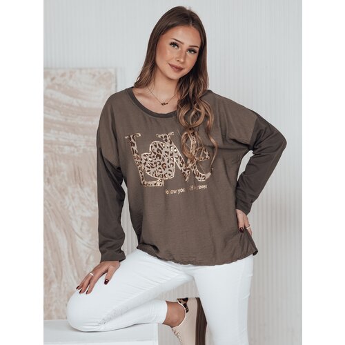 DStreet Bluzka damska one size LOVEGLOW ciemnobrązowa Cene