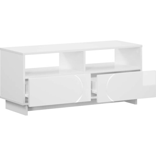  TV stalak 90 x 34.5 x 40 cm Bijela visokog sjaja Slike