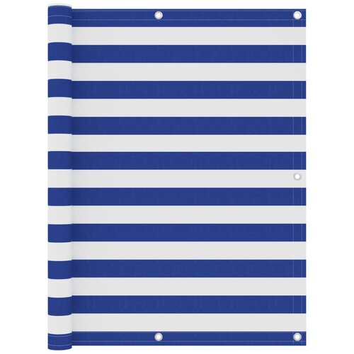 vidaXL Balkonsko platno belo in modro 120x400 cm oksford blago, (20692871) Cene