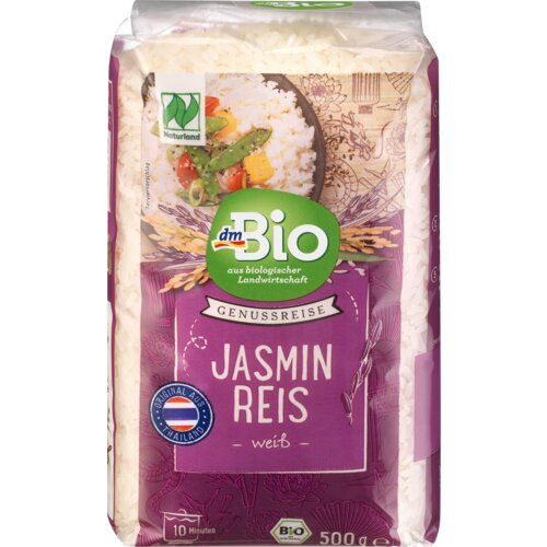 dmBio Jasmin beli olju&amp;scaron;teni pirinač 500 g Slike