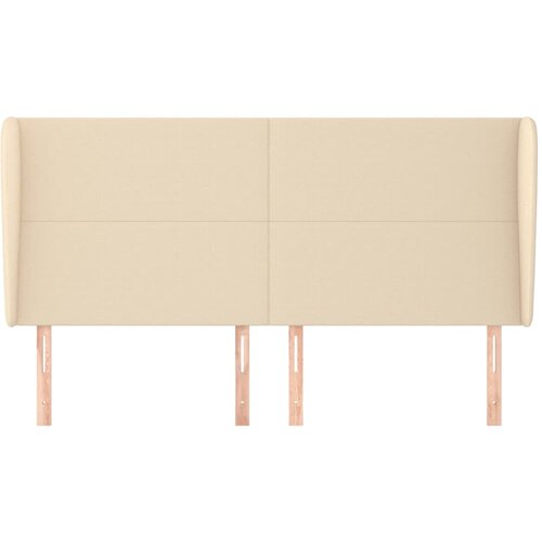  Uzglavlje s u&amp;scaron;ima krem 203x23x118/128 cm od tkanine Slike