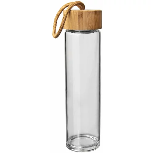 Orion Staklena boca za vodu s poklopcem od bambusa 500 ml