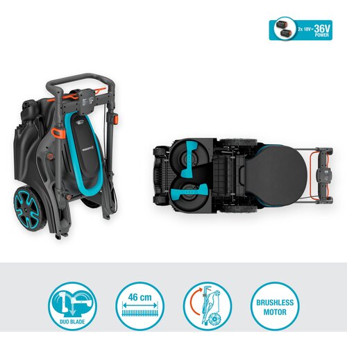 Gardena PowerMax Duo 46/36V P4A 14646-20 baterijska kosilnica, Slike