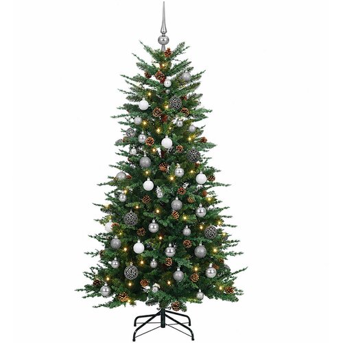  Umjetno božićno drvce s kuglicom 120 cm 150 LED lampica Slike