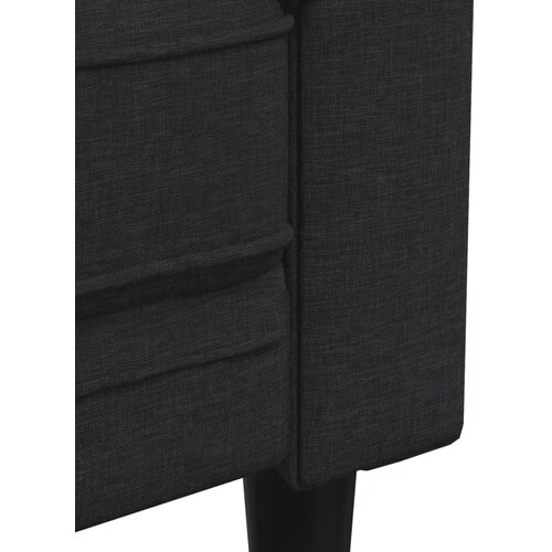  2-dijelni set sofa crni od tkanine Slike