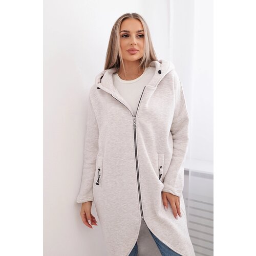 Kesi Long insulated sweatshirt beige melange Cene