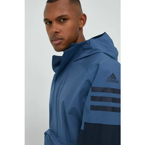 adidas Terrex Vodoodporna jakna Utilitas moška, mornarsko modra barva