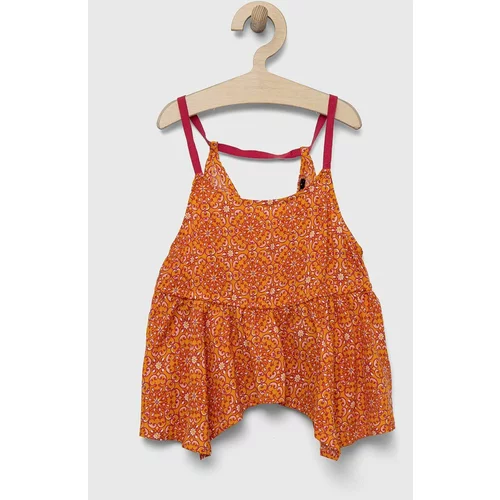 Sisley Otroška bluza oranžna barva
