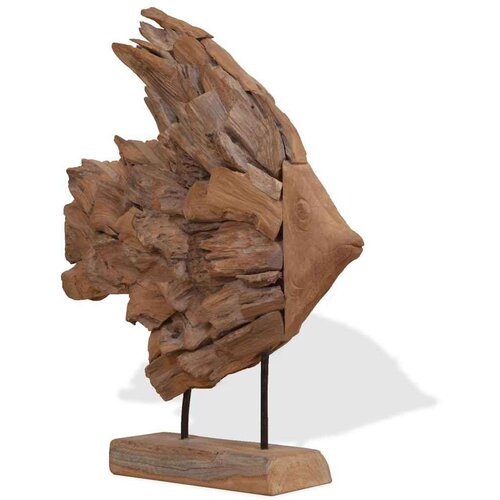  Riba Skulptura od tikovine 40x12x57 cm Slike