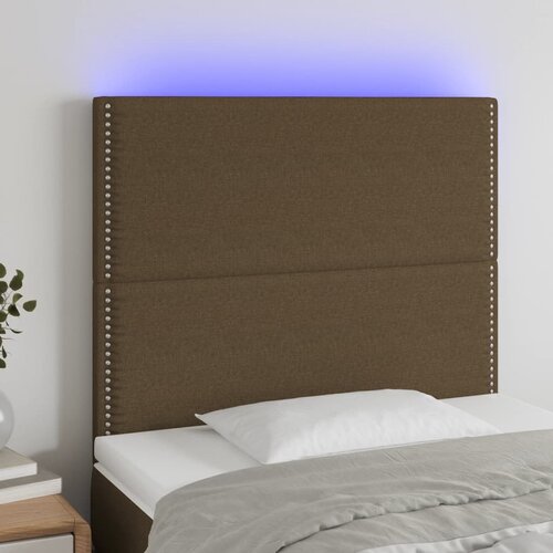 vidaXL LED uzglavlje tamnosmeđe 80x5x118/128 cm od tkanine Cijene
