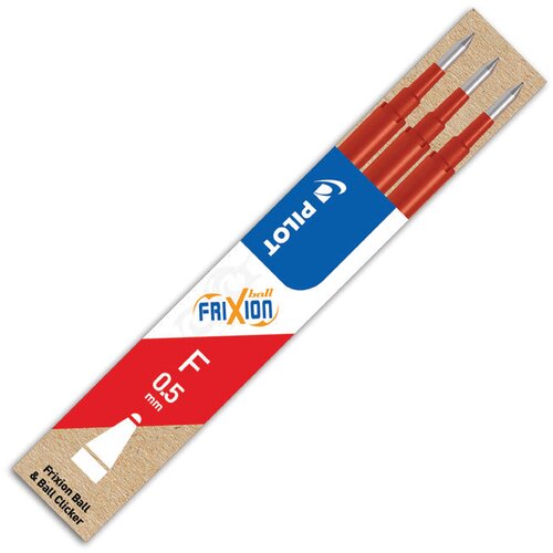 Uložak ULOŽAK ZA ROLER 0,5 MM FRIXION PI&amp;Scaron;I-BRI&amp;Scaron;I PK3 PILOT BLS-FR5-R-S3 CRVENI Slike