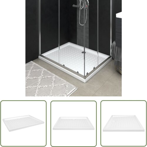 The Living Store Tuš kad s pikami bela 80x100x4 cm ABS - Kad Za Tuš, (21738204) Cene