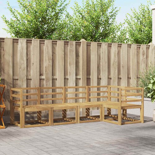  Set vanjskih sofa 5 pcs Bijela Čvrsto drvo akacije Cene