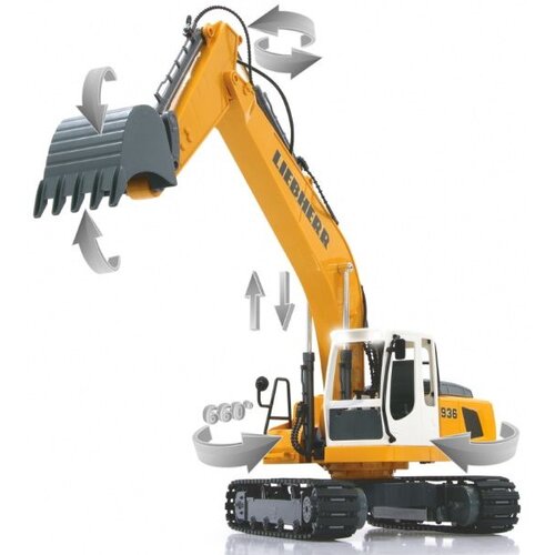 JAMARA bager na daljinsko upravljanje Liebherr R936, žuti 1:20 Slike