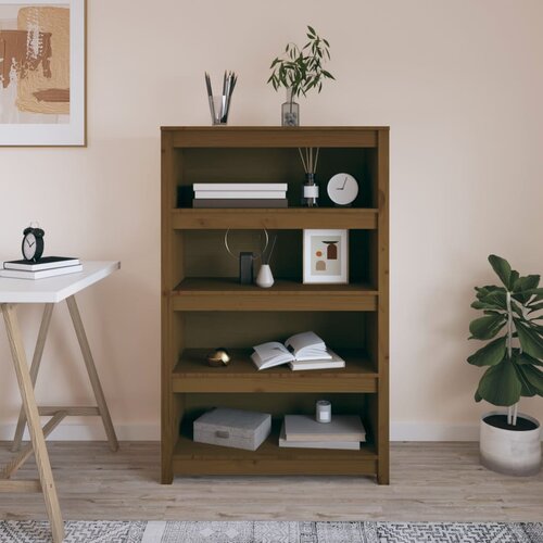 vidaXL Ormarić za knjige boja meda 80x35x126 cm od masivne borovine | shoptok.hr