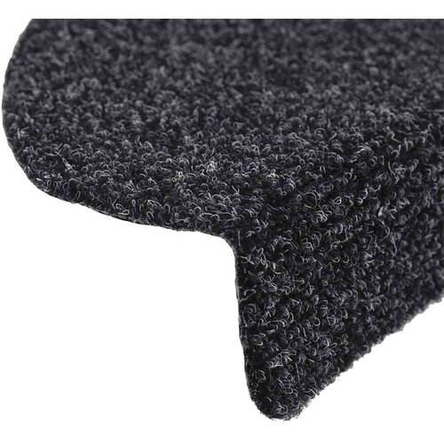  Prostirke za stepenice, samoljepljive, 5 kom, 56x17x3 cm, crne, poluokrugle Slike