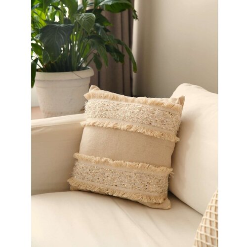 Mioli Decor Dekorativna jastučnica KET001, 43x43 cm, Bež Slike