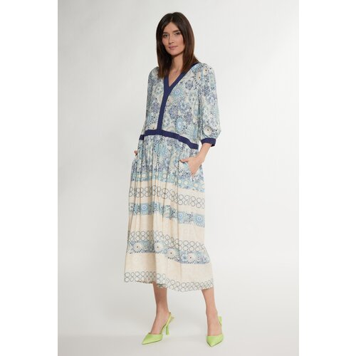 Monnari Woman's Midi Dresses Patterned Midi Dress Multi Blue Cene
